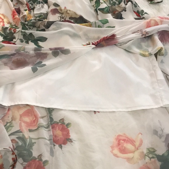 Belle Sky Floral long sleeve lace up Dress - Picture 11 of 13